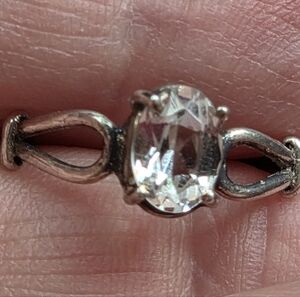 1ct Genuine Aquamarine in a sterling silver ring